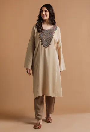 Rodeo Dust Kashmiri Sozni Embroidery Phiran-Free Size